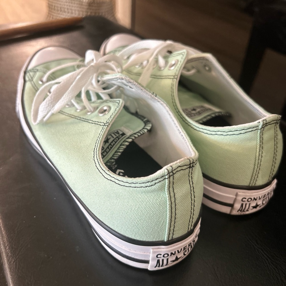 Men’s custom mint green converse